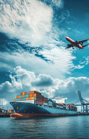 集装箱码头货运飞机