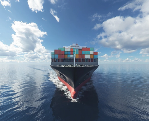 大型货船海上航行