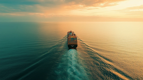 海洋航拍与远洋货轮
