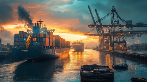 港口货船装卸现场