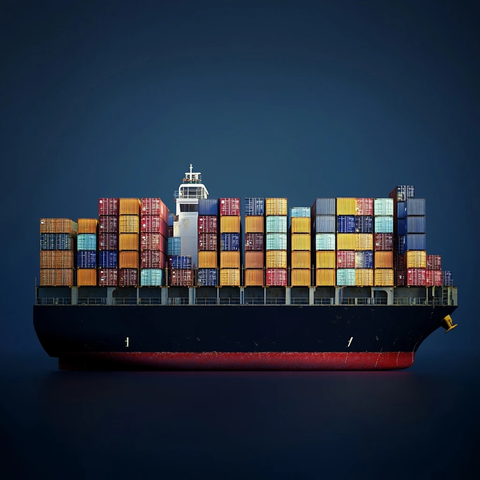 货船集装箱摄影暗蓝背景