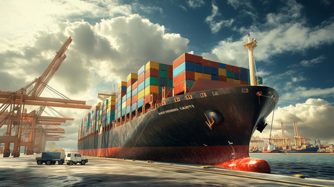 货轮码头集装箱场景