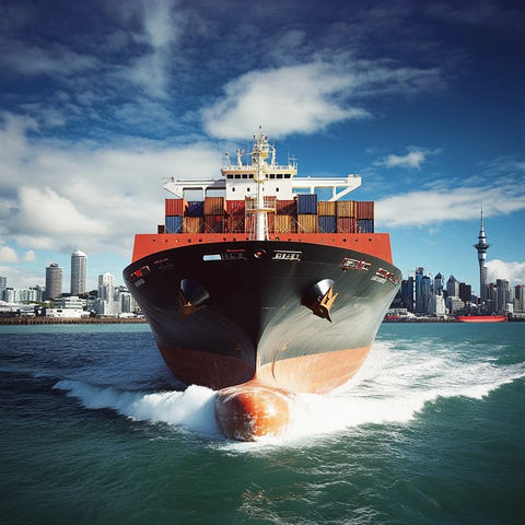 货船中心框架正面视角