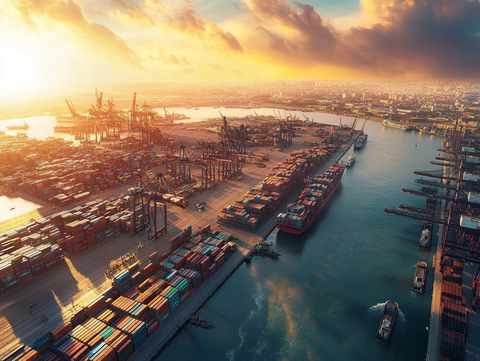 大型货港与城市景观