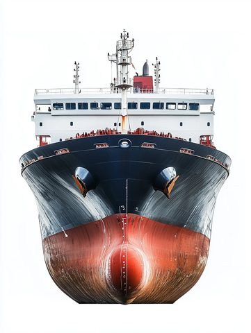 货船侧视图白色背景