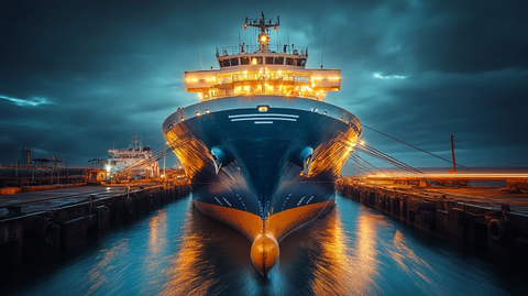 船只靠泊移动模糊效果