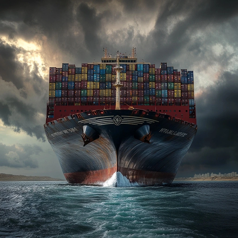 货轮搁浅航道阻塞