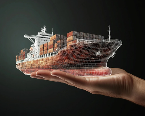 手握货船线框图