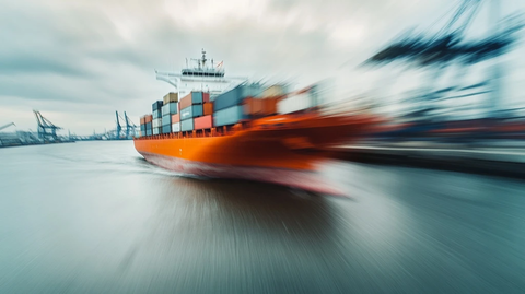 港口货船模糊动态效果