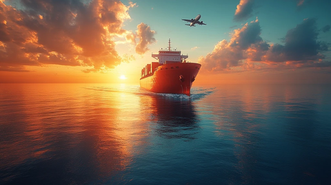 海上货运船与远距离飞机