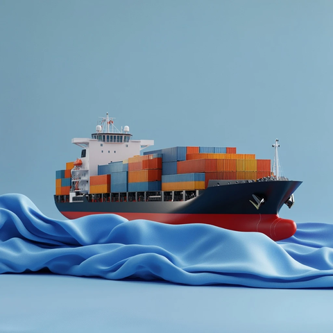 货船侧面蓝色布料超高清