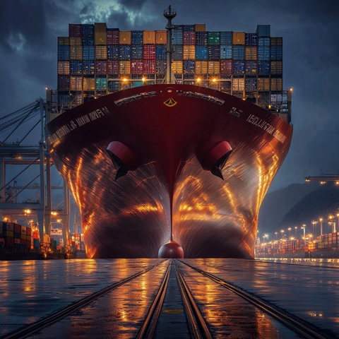 全球贸易海运货轮运输