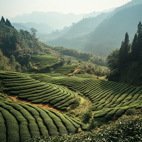 茶园山地种植景观