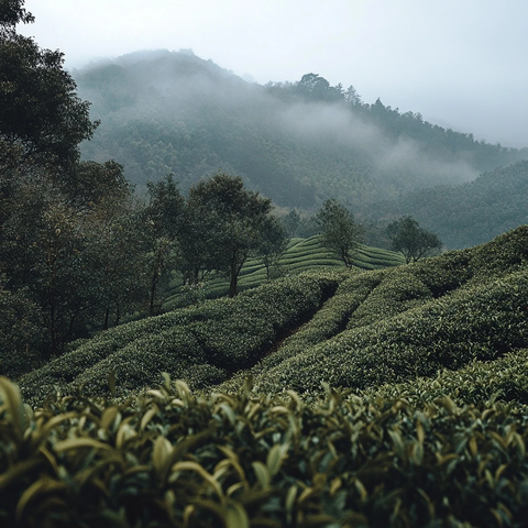低茶树山地摄影
