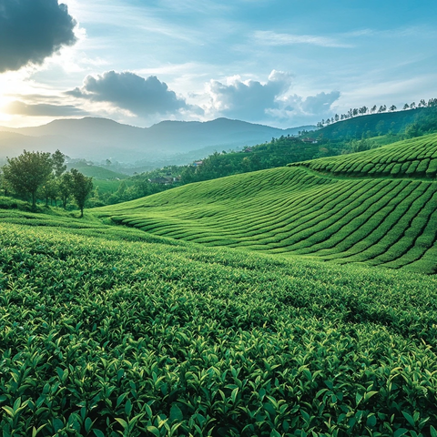 茶田风景高清摄影图