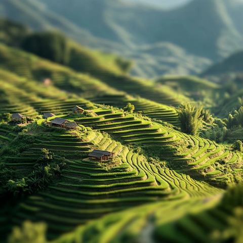 山地梯田景观摄影