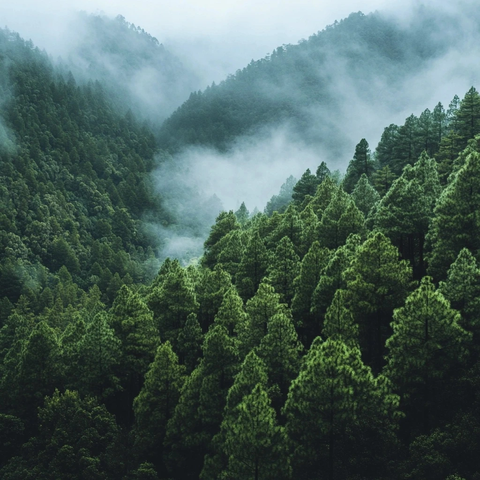 松林深处自然风光