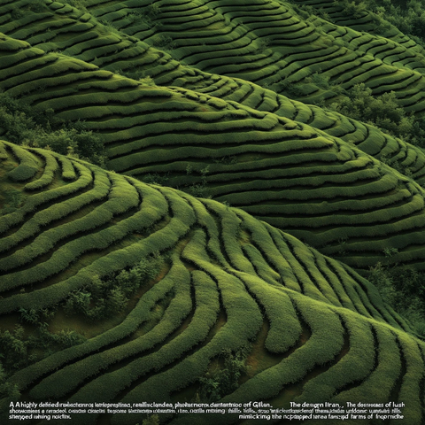 梯田茶园绿意盎然