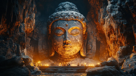 石窟内的大佛雕像