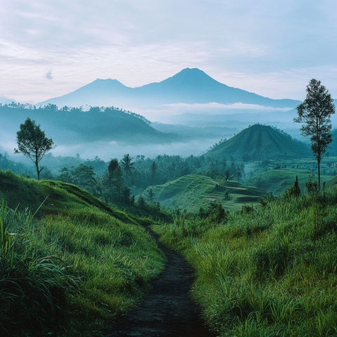 山间风景富士胶片