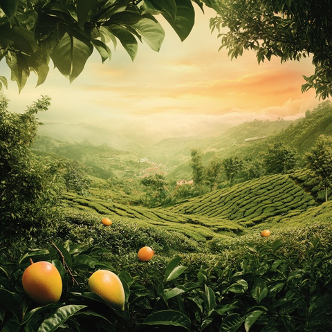 茶园芒果饮品包装设计