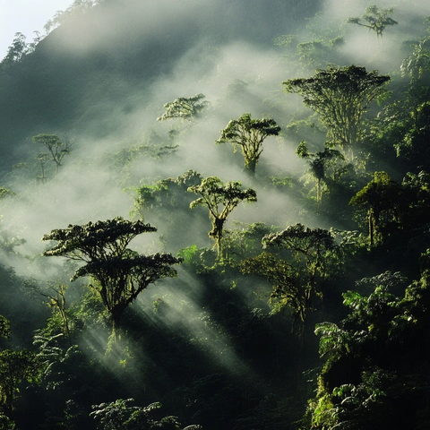 森林覆盖杂草火灾隐患