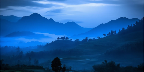 蓝黑氛围抽象视觉