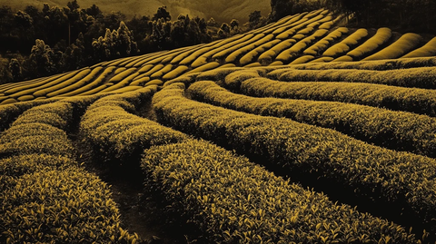 茶园金色收获季节