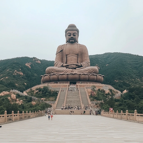 壮观的大佛雕像全景