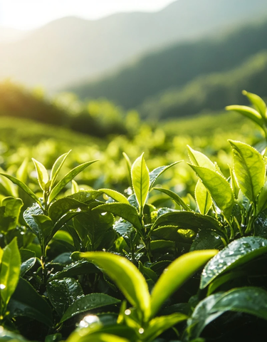 绿茶叶果园阳光露水