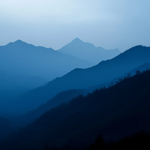 蓝黑氛围抽象设计