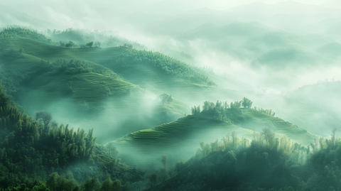 白露时节绿色田野