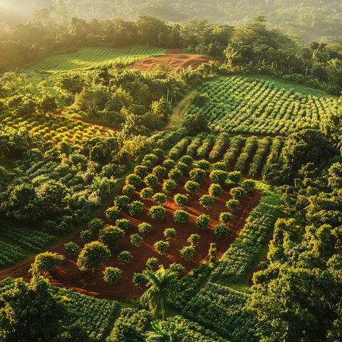 咖啡可可农林风光