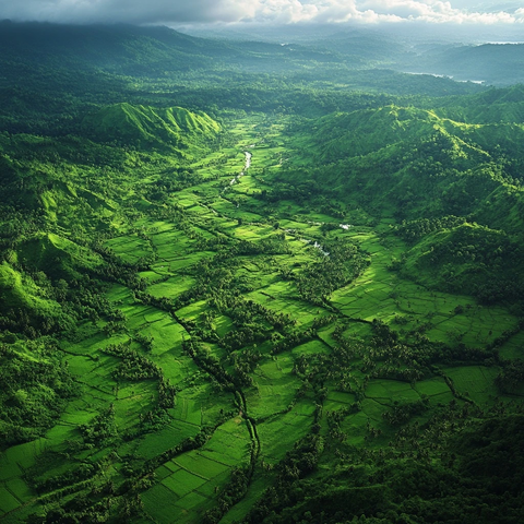 绿意盎然自然风光