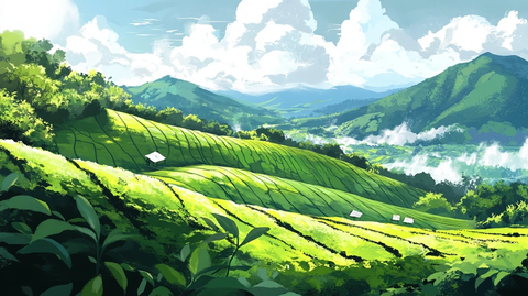 茶园茶树茶农采茶