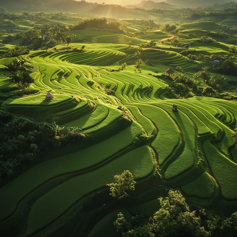 农田耕作农民传统服饰
