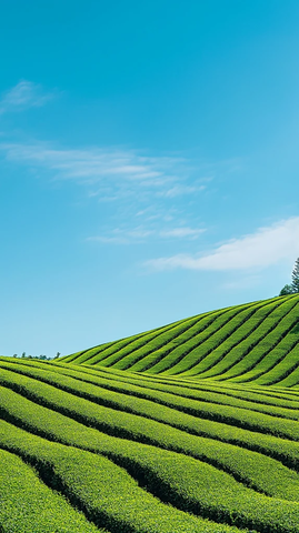 茶园绿野蓝天美景