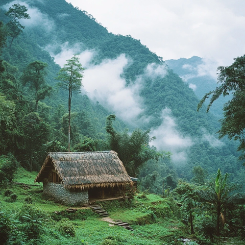 少数民族山区别墅