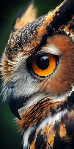 猫头鹰脸部特写