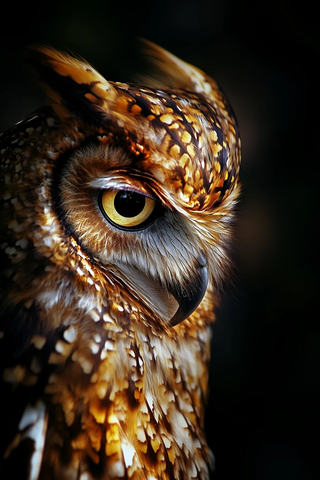 猫头鹰面部特写