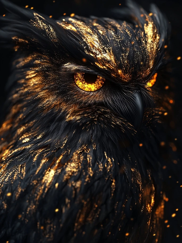 黑金液体雄性猫头鹰