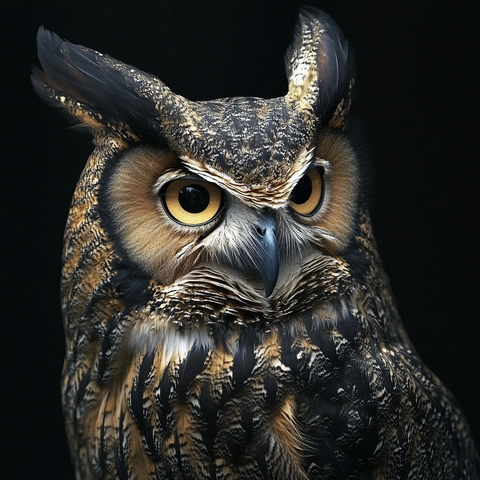 角羽雕饰猫头鹰