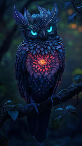 神鸟羽毛光芒四射