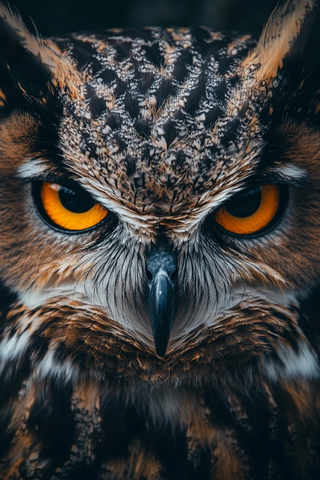 猫头鹰面部特写