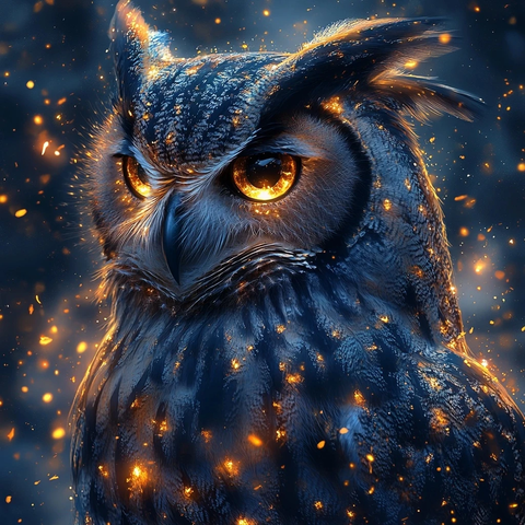 银质魔法猫头鹰护符