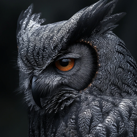 猛禽猫头鹰特写肖像