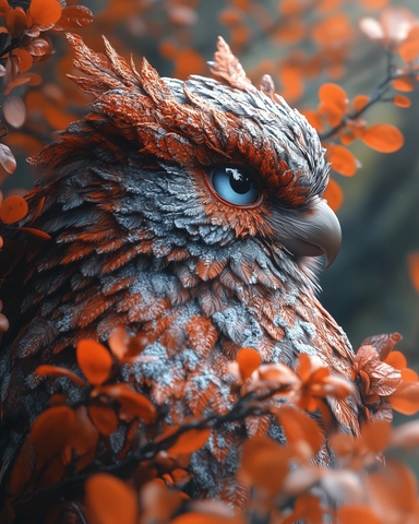 巨树玫瑰叶雪中行