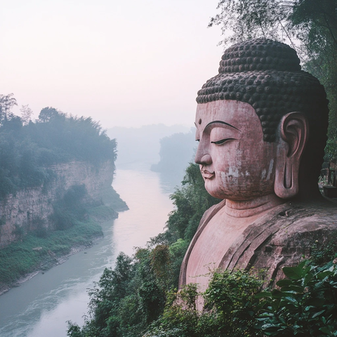 山林间的大佛景观
