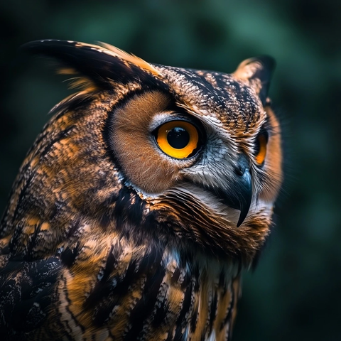 猫头鹰眼睛特写