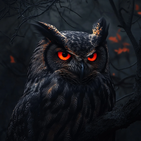 哥特风格猫头鹰图像
